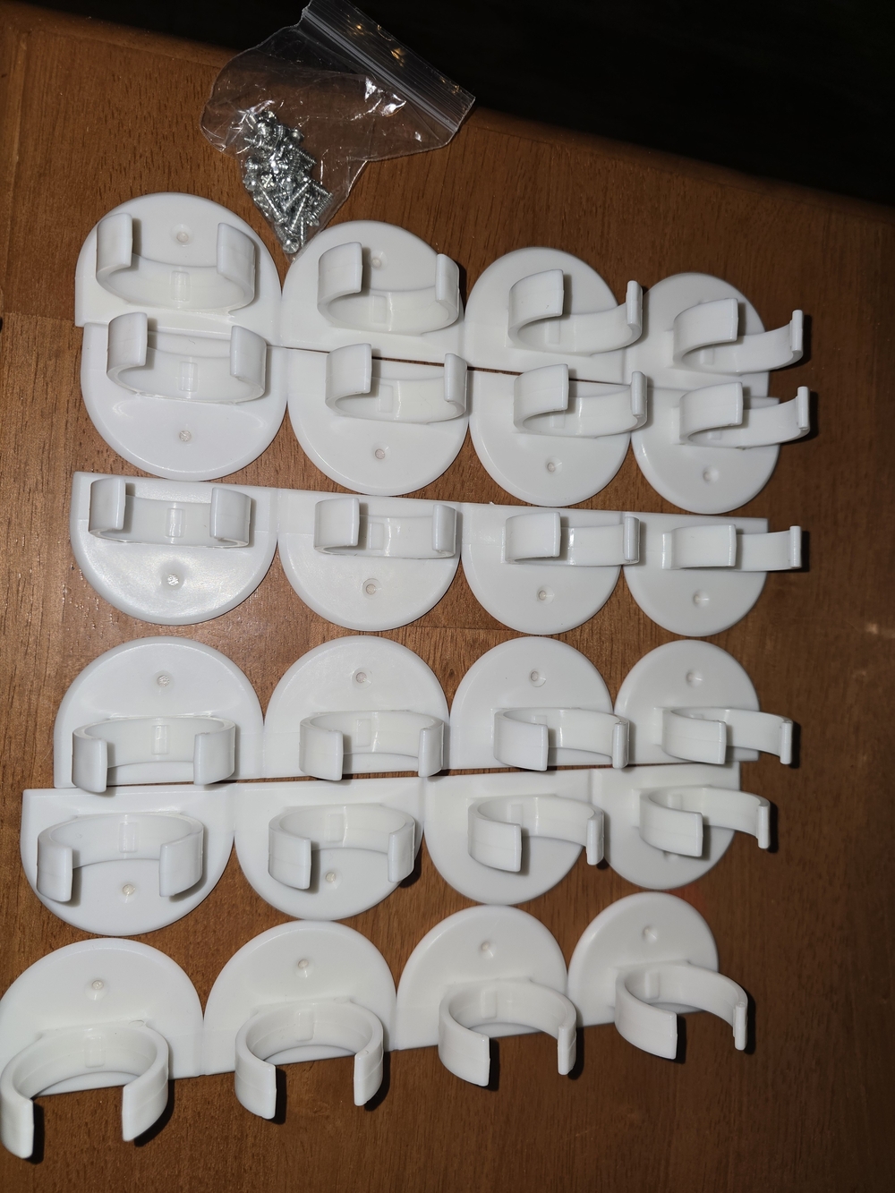 Set of White Plastic Spice Clips (24 Total)
